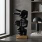 Abstract Helping Hands Sculpture – Premium Black & Gold Décor