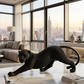 Black Panther Luxury Sculpture – Premium Modern Décor Piece