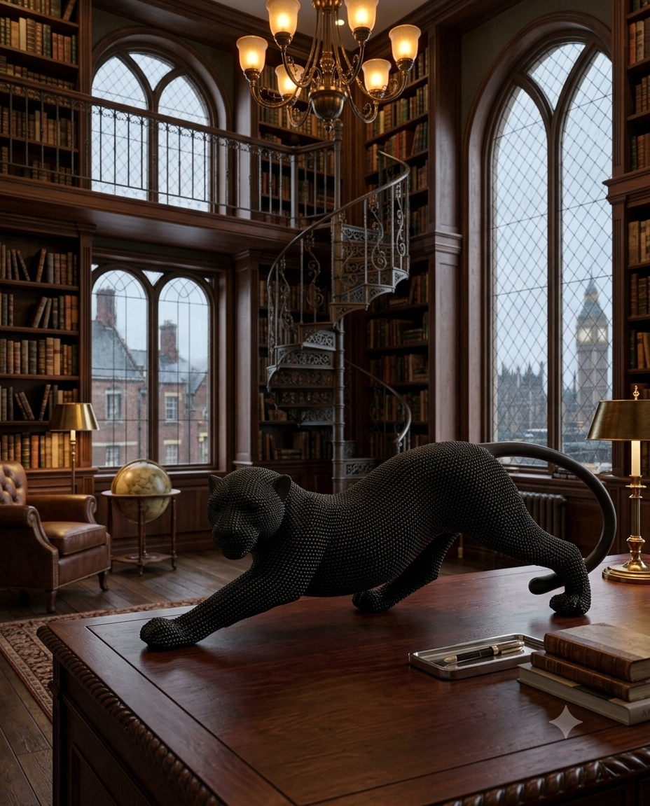 Black Panther Luxury Sculpture – Premium Modern Décor Piece