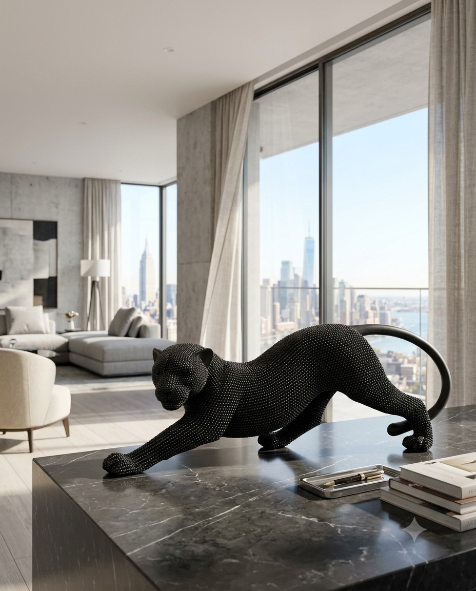 Black Panther Luxury Sculpture – Premium Modern Décor Piece